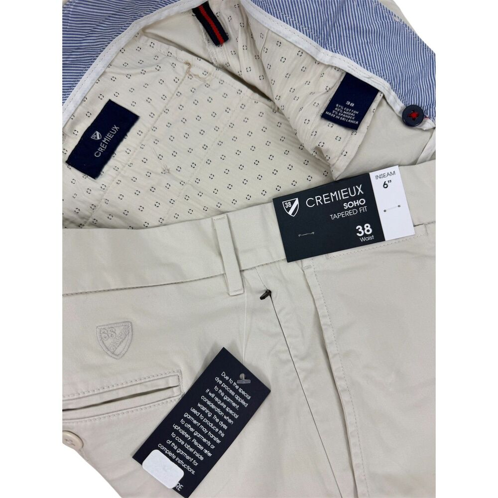 Cremieux Men's Classic Cream Shorts Size 38 NWT Brand New With Tags - Picture 6 of 7